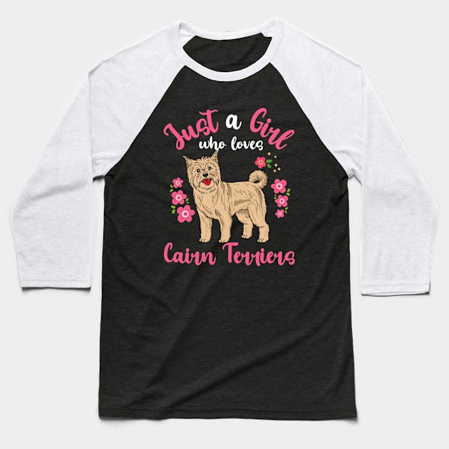 Cairn Terrier Dog Lover Baseball T-Shirt by CreativeGiftShop